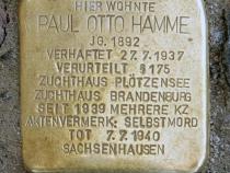 Stolperstein für Paul Otto Hamme, Foto © OTFW