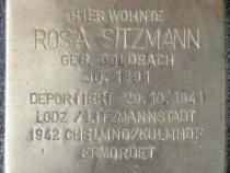 Stolperstein für Rosa Sitzmann; Foto: Stolpersteine-Initiative CW, Hupka, 2020