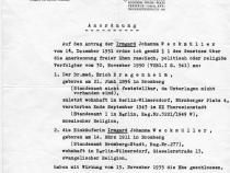 Heiratsurkunde über Eheschließung Bragenheim Bild: Irmgard Bragenheim