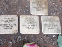 Stolpersteine für Erwin und Käte Wolf und Else und Irene Szamatolski; Foto © I.Witte