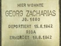 Stolperstein Georg Zacharias Bild: Stolpersteine-Initiative CW, H.-J. Hupka